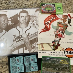 1958 BÉISBOL~PROGRAMA DE CARTAS MILW BRAVES VS PITT SIN ANOTAR~AARON~MATHEWS~ PLUS - Imagen 1 de 10