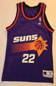 Camiseta deportiva vintage Champion Phoenix Suns Danny Ainge para hombre pequeña (36) púrpura - Imagen 1 de 6