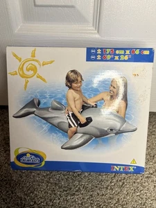 Wet Set Intex 2000 Large Dolphin Ride-On Inflatable Pool Float 69x26 #58535 - Picture 1 of 3