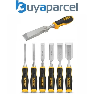 Dewalt DWHT16852-9 6pc Wood Chisel Set and Side Strike 25mm Chisel DWHT0-16065 - Image 1 of 4
