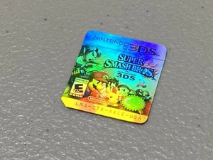 Super Smash Bros. Holographic (Nintendo 3DS) Replacement Label - Picture 1 of 1