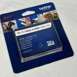 Brother TZe-231S Black on White 12mm Laminated P-Touch Labelling Tape - Picture 1 of 3