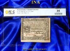 Ina Pa-188 Pennsylvania 2-Shilling 6-Pence Us Colonial Oct-25-1775 Pcgs 35 Rare