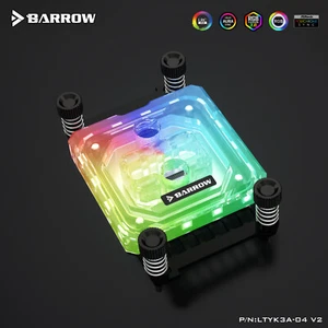 Barrow Copper CPU WaterBlock for AMD Ryzen AM4 AM5 LTYK3A-04 with aRGB 5v 3Pin - Picture 1 of 8