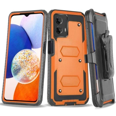 RESISTENTE CUERPO COMPLETO A PRUEBA DE GOLPES ARMADURA Clip Funda Soporte Funda PROTECTOR DE PANTALLA Foto 1 de 4
