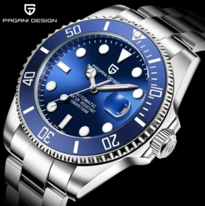 Pagani Design 1639 Sapphire Crystal 100M Stainless Steel Blue Dial - Picture 1 of 5