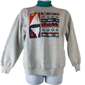 Felpa Vintage Donna Taglia Large Girocollo Gopher Sport Ocean Sea Life - Foto 1 di 8