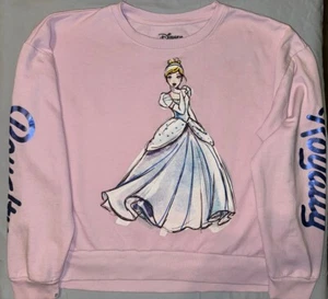 Girls Size XL 15-17 CINDERELLA Royalty Pink DISNEY Sweatshirt, Hard To Find Item - Picture 1 of 6