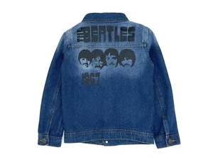 EUC Junk Food Clothing The Beatles Denim Jacket With Patches In Blue M 2018 - Picture 1 of 12