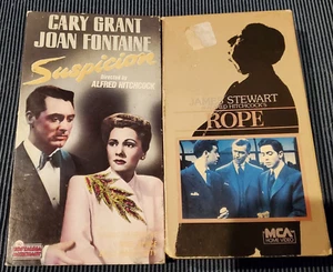 2 Alfred Hitchcock Classic VHS - Suspicion & Rope - Cary Grant James Stewart - Picture 1 of 8