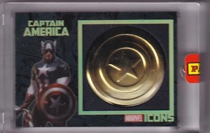 Panini Marvel Icons Limited Card Black Patch Gold Captain America - Picture 1 of 2