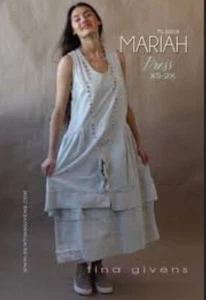 Tina Givens Mariah Sleeveless Dress Sewing Pattern # 6028 sizes XS-2X - Picture 1 of 4