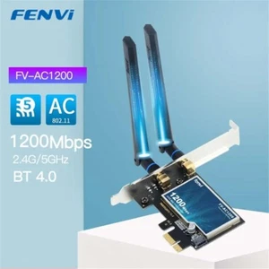 1200Mbps Dual Band WLAN Karte Adapter PCIe Bluetooth 4.0 WiFi 2,4/5GHz Win10/11 - Bild 1 von 6