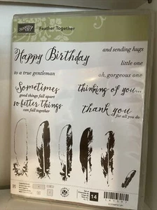 Stampin Up! FEDER ZUSAMMEN 141597 Happy Birthday Thinking Of You Danke - Bild 1 von 2