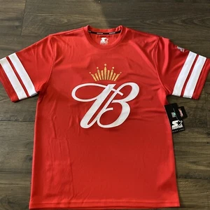 JERSEY STARTER X BUDWEISER MALLA S 50 ANIVERSARIO ETIQUETA NEGRA ROJO NUEVO CON ETIQUETAS LIMITADO - Imagen 1 de 8