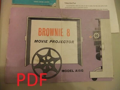 Instructions cine projector KODAK BROWNIE 8 Model A15G - Email/CD - Image 1 of 2
