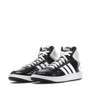 ADIDAS HOOPS 3.0 MID BASKETBALL SNEAKER TURNSCHUH HERREN SCHUHE SCHWARZ/WEISS GR. 13 NEU - Bild 1 von 5
