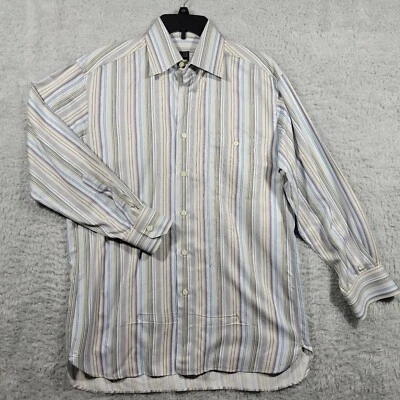 IKE Behar Shirt Mens Medium Striped Button Up Long Sleeve Cotton - Image 1 of 4