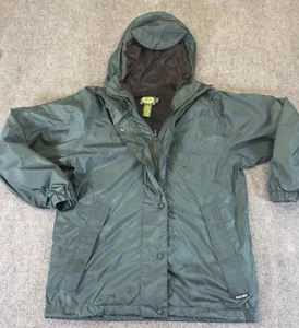 Cabelas Womens Jacket Small Reg Packable Green Windbreaker Billed Hood Rain Gear - Picture 1 of 13
