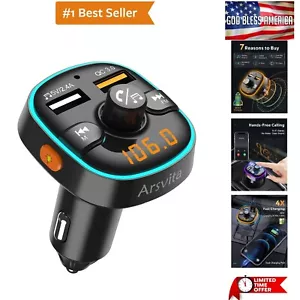 Bluetooth FM Transmitter for Car, Radio Receiver/Audio Adapter with Dual Car ... - Picture 1 of 7