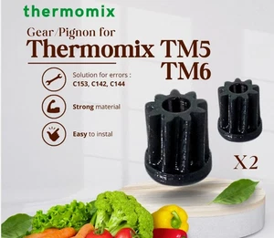 2X Ritzel Zahnrad für Vorwerk Thermomix TM5 TM6 Antrieb Verriegelung C153 C142 - Picture 1 of 4