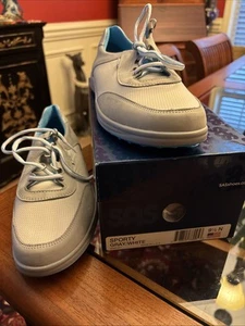 NEW SAS Womens Sporty Silver Blue Size 9.5 N Narrow Width Lace Up Sneaker Shoes - Picture 1 of 6