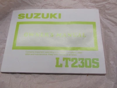 铃木 1989 LT230S 原始设备制造商所有者手册 — 第 1/3 张图片