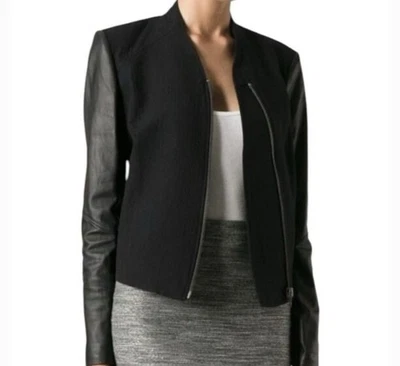 Кожаная черная мотоциклетная куртка Helmut Lang Lamb размер M - Изображение 1 из 4