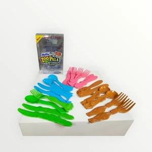 New Hefty Zoopals Funtensils Kids Cutlery Utensils Plasticware 20 Pcs Disposable - Picture 1 of 5
