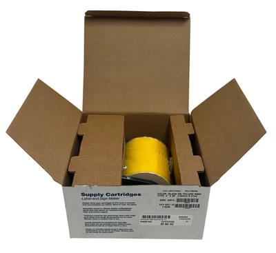 BRADY 8237-00 / 823700 PRETO SOBRE AMARELO TIPO B580: 4''X90' (100mmX27mm) NSMP - Imagem 1 de 4