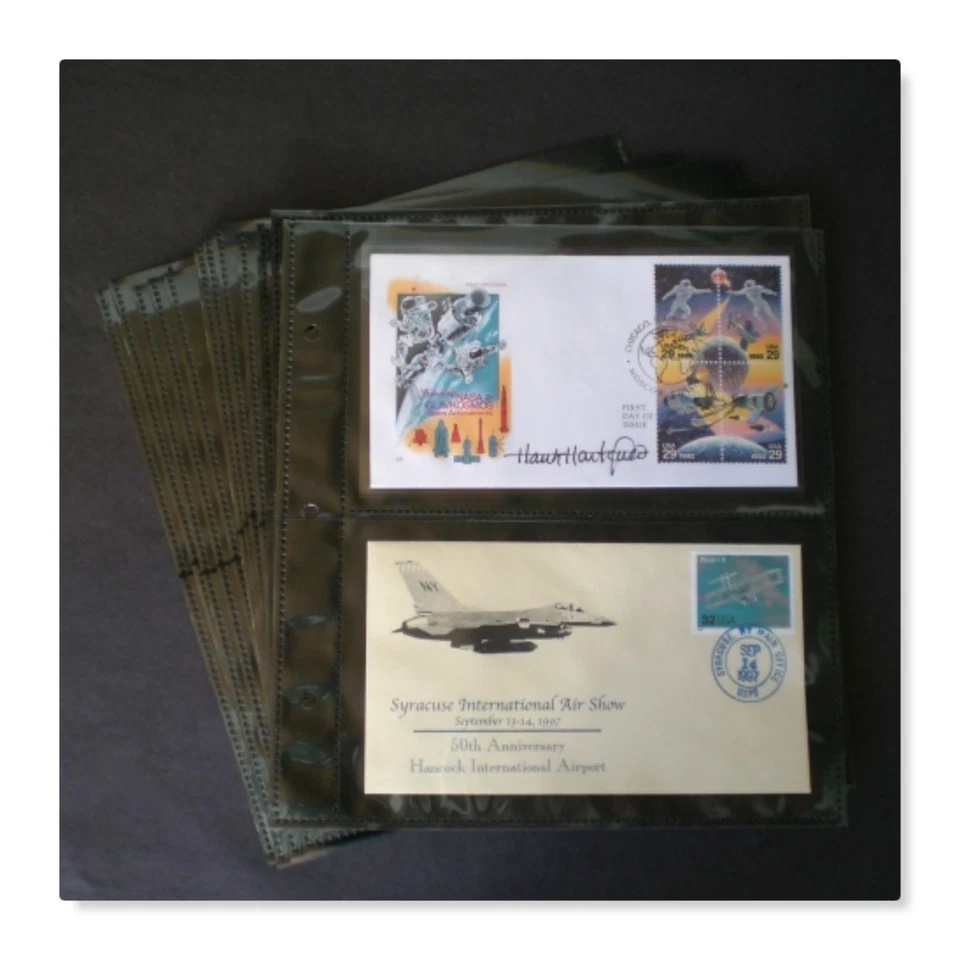 Paquete. 10 páginas negras de doble cara Supersafe 2PG 2 bolsillos aptas para carpeta de 10 x 9-1/2 Foto 1 de 1