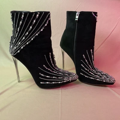 Новый в коробке Azalea Wang прийти живым ночью Stiletto ботинок в черный размер: 7,5 Рекомендуемая розничная цена производителя: $130 - Изображение 1 из 4