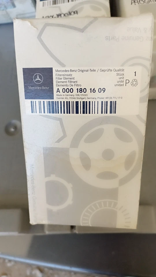 Cartucho FILTRO DE ACEITE original genuino Mercedes Benz A 0001801609 con juntas tóricas Foto 1 de 1