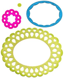 Sizzix Thinlits Frame Layers & Flowers 4pk #658957 MSRP $19.99 R. Bright NIP Ret - Picture 1 of 3