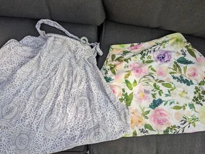 2 nursing covers Boppy grey and floral Pobi Baby gently used - Picture 1 of 5