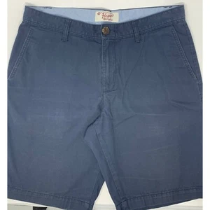 Original Penguin Flat Front Navy Blue Cotton Chino Men's Shorts Size W33 - Picture 1 of 9
