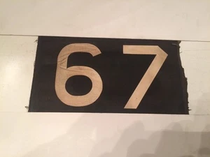 Vintage Norco Linen Bus Destination Blind Number 1940's- 30cm x 15 1/2"- 67 - Picture 1 of 1