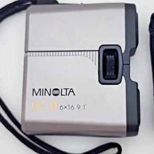 Minolta UCII Binocular 6x16 9.1" MINT Cond Lenses Clear Smooth Op Original Case - Picture 1 of 21