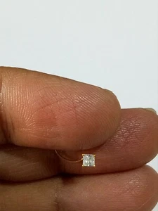 10k Yellow Gold Nose pin Stud Ring Ruby,Black,White Blue Cubic Zirconia Diamond - Picture 1 of 29