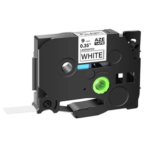 1PCS 0.35'' TZe-221 TZe221 Black on White Label Tape for Brother PT-H103W D410 - Picture 1 of 22