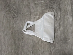 Set of 12 Kids Youth White Reusable Cotton Face Masks - MKW01 - Picture 1 of 5