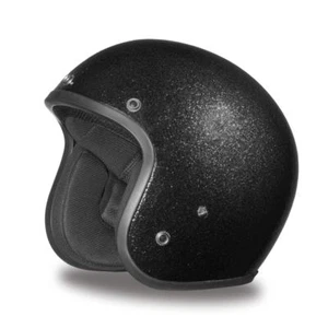 Daytona Helmets BLACK METAL FLAKE DOT Bike Motorcycle Helmet All sizes - Picture 1 of 6