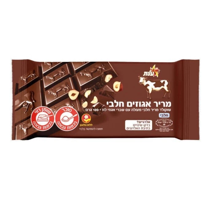 6x Barra de chocolate agridulce Elite con avellana, 100 gramos, de Israel, kosher Foto 1 de 1