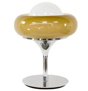 Vintage Bauhaus Tart Table Lamp/ Guzzini-Inspired 1970s Retro Design/LED Bulb - Picture 1 of 3