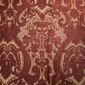 TESSUTO INTERNO YARDAGE STAMPA GRAFICA STILE FORTUNY VINTAGE 33x54" - Foto 1 di 18
