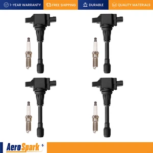 Ignition Coil & Iridium Spark Plug For 13 Nissan Cube UF549 SP534 GN10241 C1696 - Picture 1 of 12