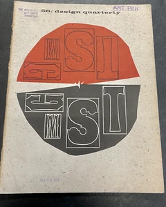 1963 Walker Art Center DESIGN QUARTERLY 56 ExLibrary American wood type - Picture 1 of 10