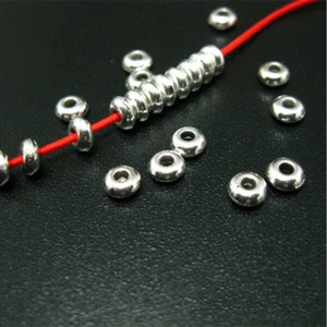 100PCS Stainless Steel Silver Round Spacer Beads Jewelry Finding Loose Beads - Picture 1 of 6