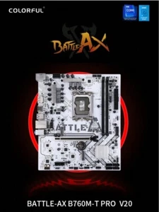 Placa madre colorida BATTLE-AX B760M-T PRO V20 DDR4 LGA 1700 ATX NUEVA - Imagen 1 de 9