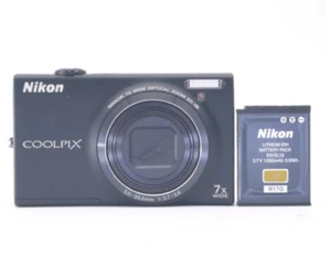 [MINT] Nikon COOLPIX S6100 Black 20.0MP Digital Camera 7x Opticalzoom Japan - Picture 1 of 6